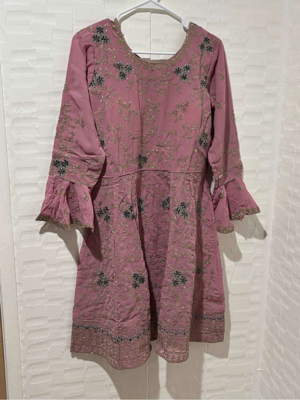 Ethnic Indian Wear Dusty Rose Embroidered Wedding Kurta